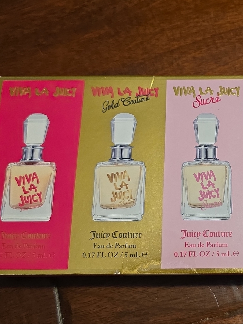 Juicy Couture Viva La Juicy Trio Gift Box - Pink, Gold, Hot Pink